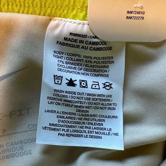 Nike Dri-Fit Yellow Running Shorts Training Youth Girls Size Small NWT - Picture 5 of 8